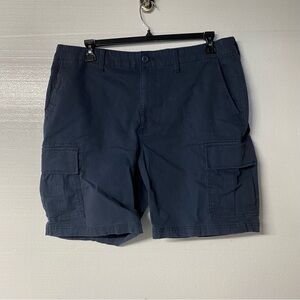 Old Navy Shorts Men 38 Blue Cargo Built in Flex Cotton Spandex High Rise Fit 9 “
